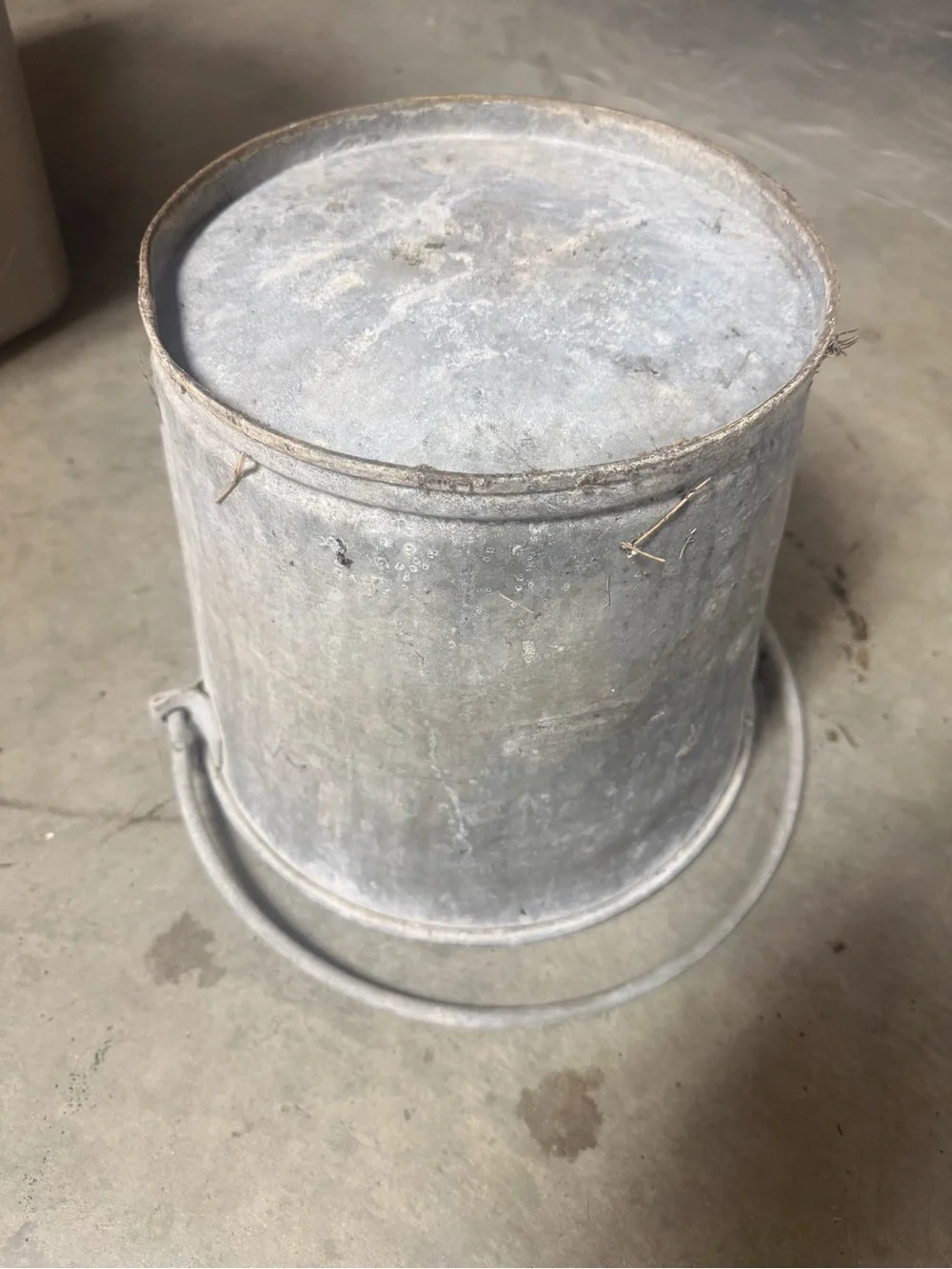 Galvanized Metal Bucket - Gray